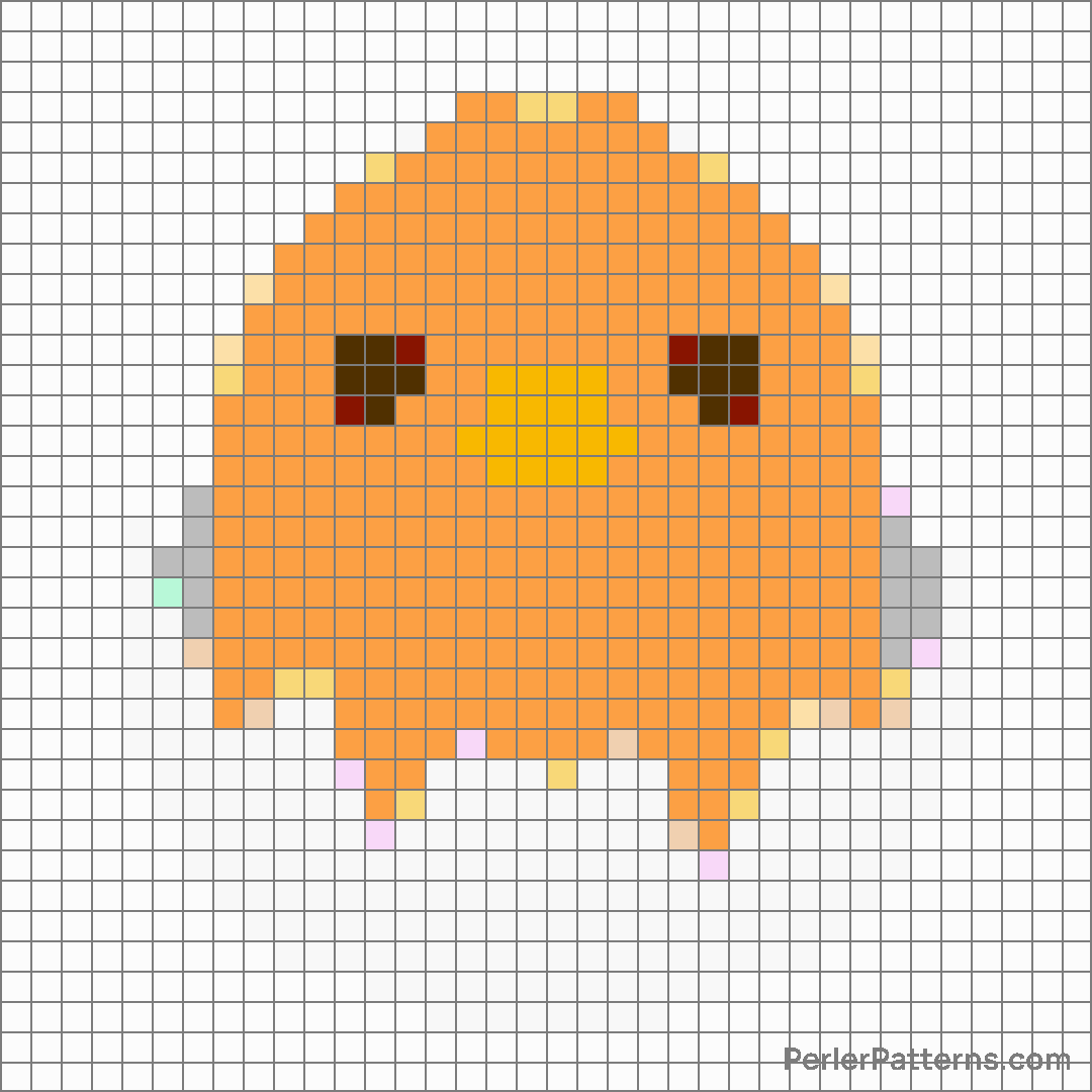 Hatching chick emoji Perler Patterns - PerlerPatterns
