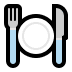 fork and knife with plate